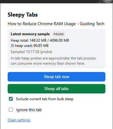 Sleepy Tabs Guardian - Chrome Productivity Extension